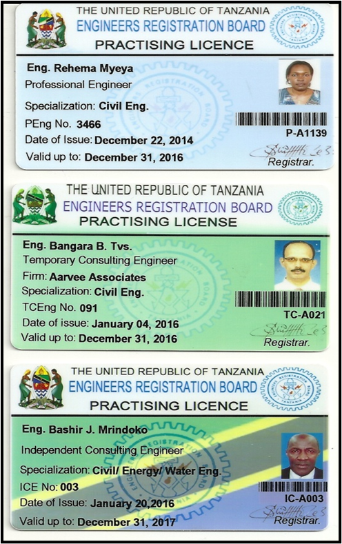 Sample ERB Practicing License